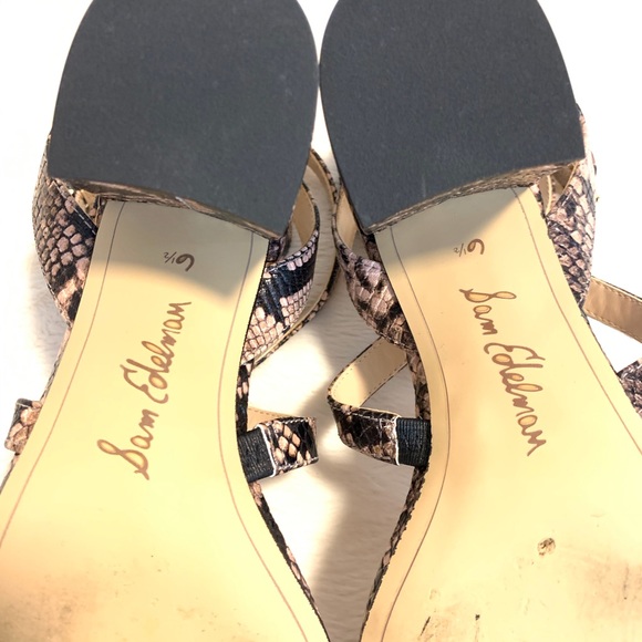 Sam Edelman Snake Print Sandals - Picture 14 of 16